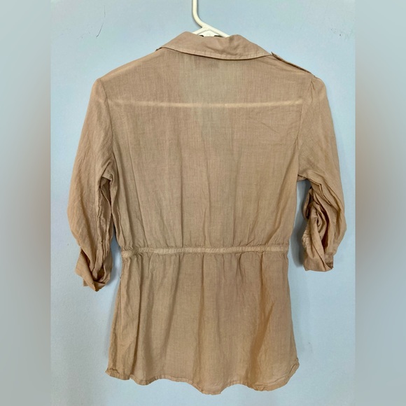 Magazine Military Style Button Down, Elasticated Waist & Roll Back Sleeves - S - Picture 4 of 5